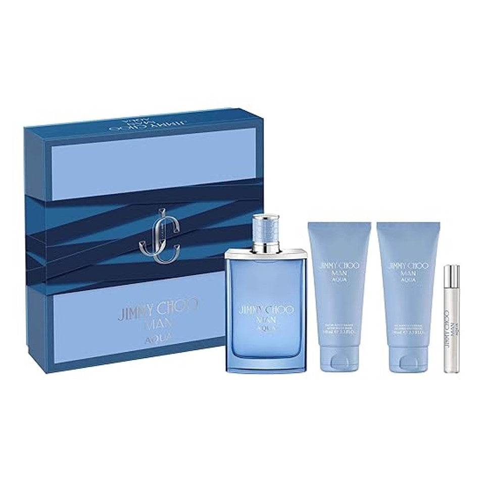 Jimmy Choo Man Aqua 4PC EDT Gift Set for Men