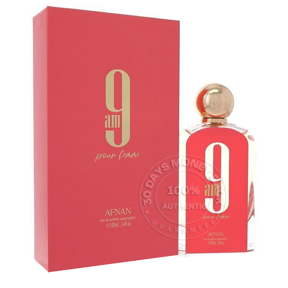 Afnan 9 am 3.4 oz / 100 ml Eau De Parfum Women Spray