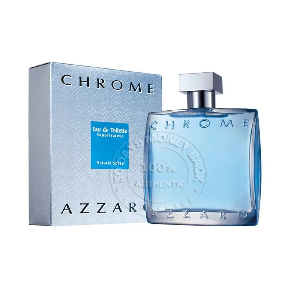 Azzaro Chrome Eau De Toilette, Cologne for Men, 3.4 Oz