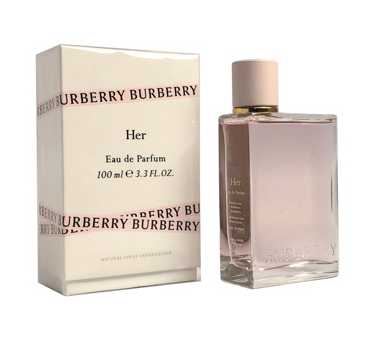 Burberry For Her Eau De Parfum 3.3 oz / 100 ml For Women (Without Sealed)
