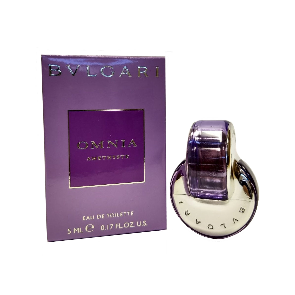 Bvlgari Omnia Amethyste Eau De Toilette Mini Splash 0.17 oz / 5 ml New in Box