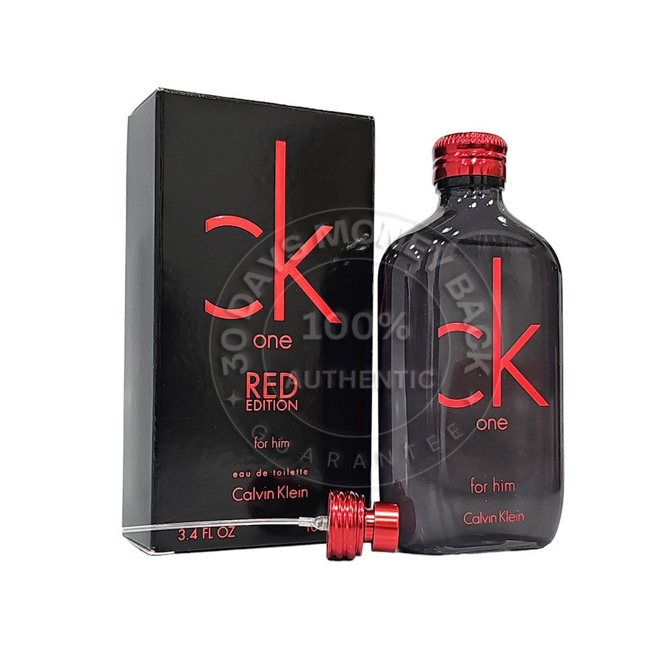 Ck One Red Edition by Calvin Klein EDT 3.4 oz / 100 ml For Men (RARE)