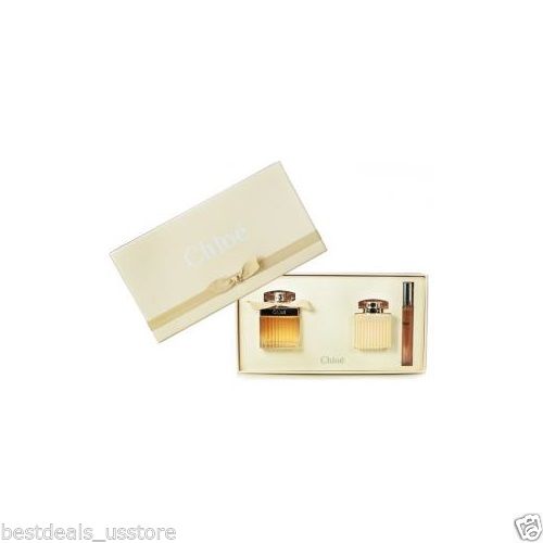 Chloe 3 Pcs Gift Set EDP Spray, Body Lotion & Roller Ball By Chloe New Gift Set