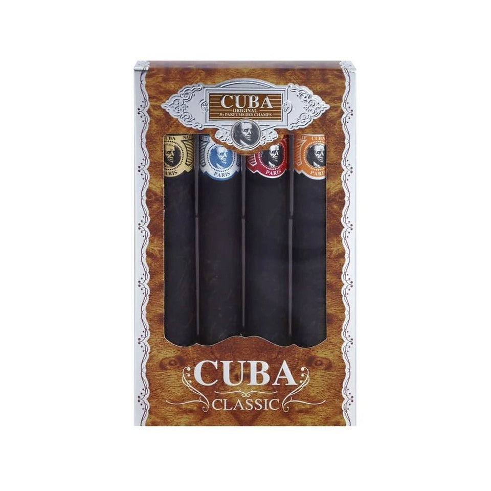 Cuba Classic for Men by Champs 4 x 1.17 oz / 35 ml EDT Set