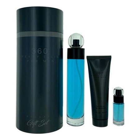 Perry Ellis 360 Eau de Toilette 3PCS Deluxe Gift Set For Men