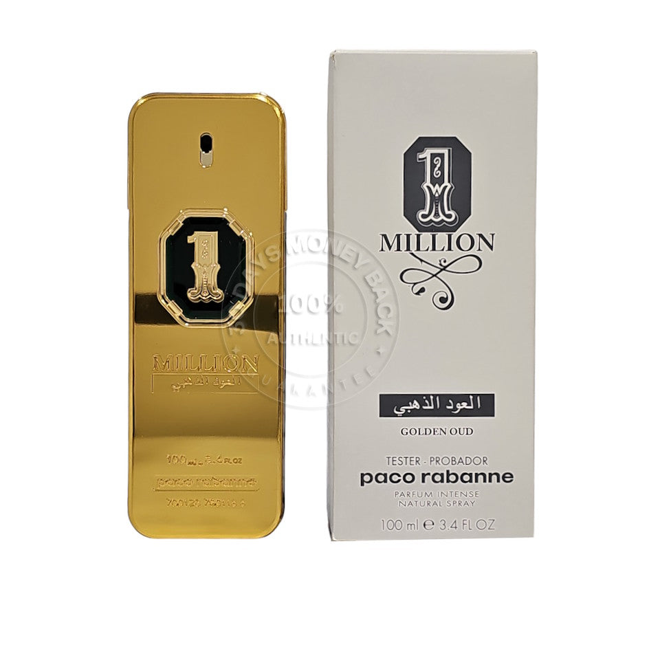 Paco Rabanne 1 Million Golden Oud Parfum Intense 3.4 oz / 100 ml Men White Box