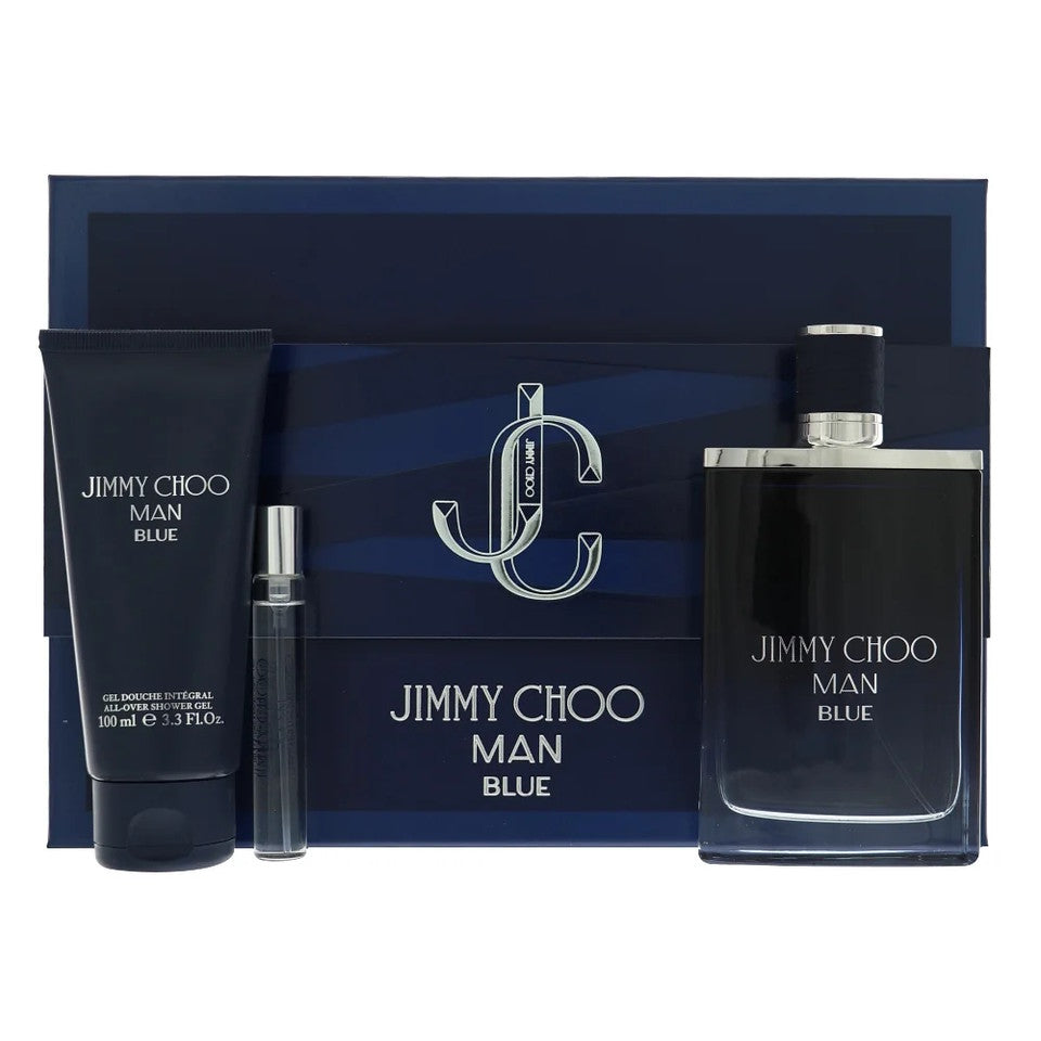 Jimmy Choo Man Blue EDT 3 PC Gift Set for Men