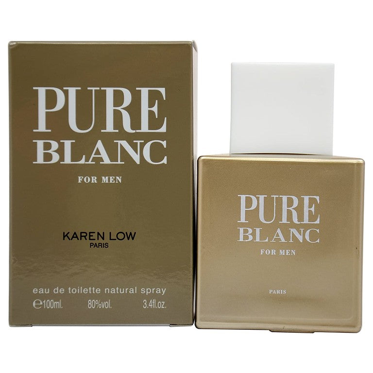 Pure Blanc 3.4 oz / 100 ML By Karen Low Eau De Toilette For Men