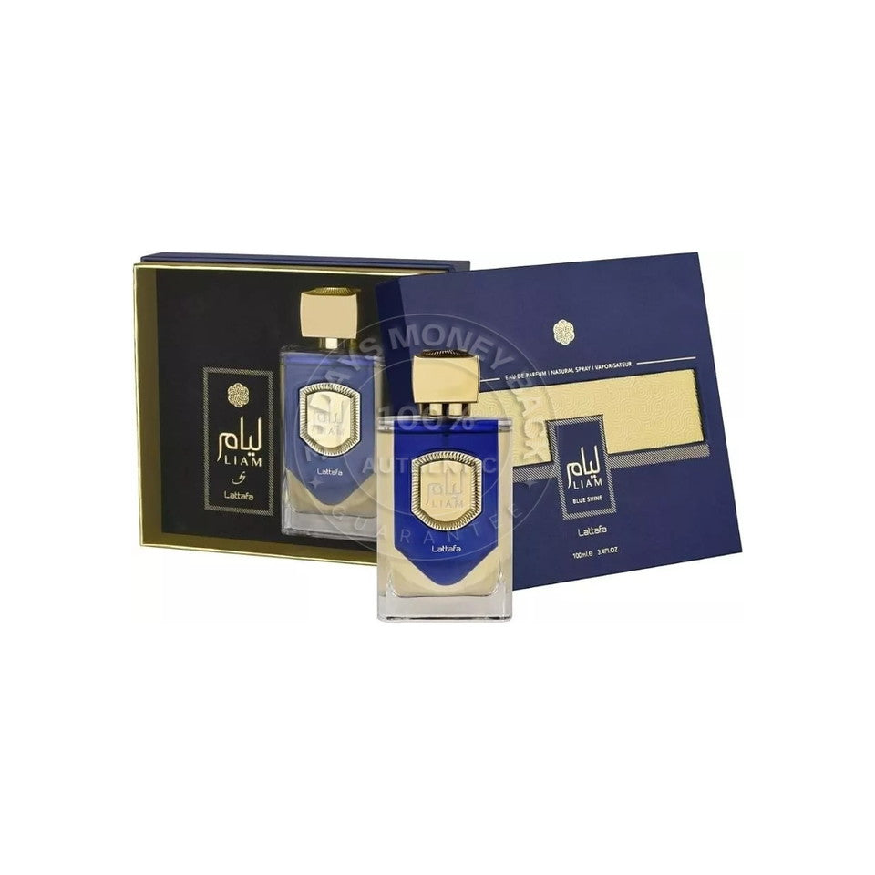 Lattafa Liam Blue Shine Eau De Parfum 3.4 Oz Unisex Fragrance Lattafa