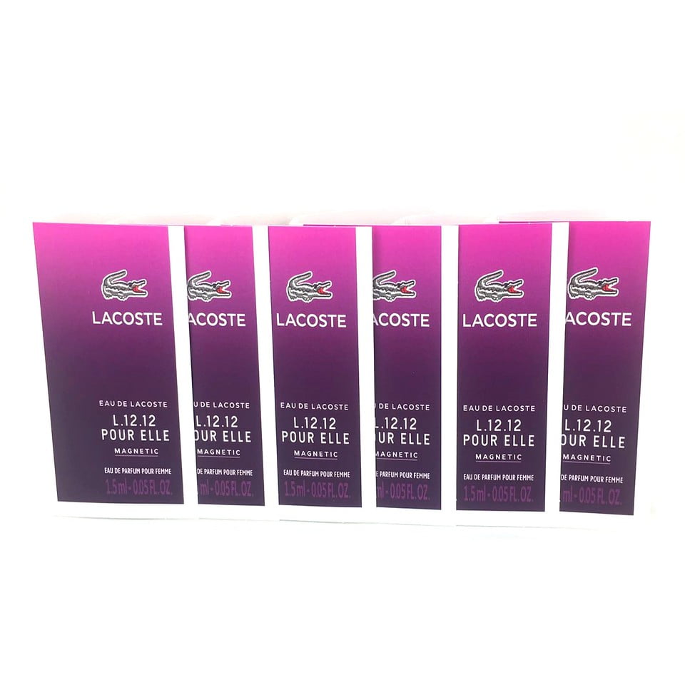 Lacoste Pour Elle Magnetic Eau De Parfum Pour Femme 0.05 oz SET OF 6 VIALS