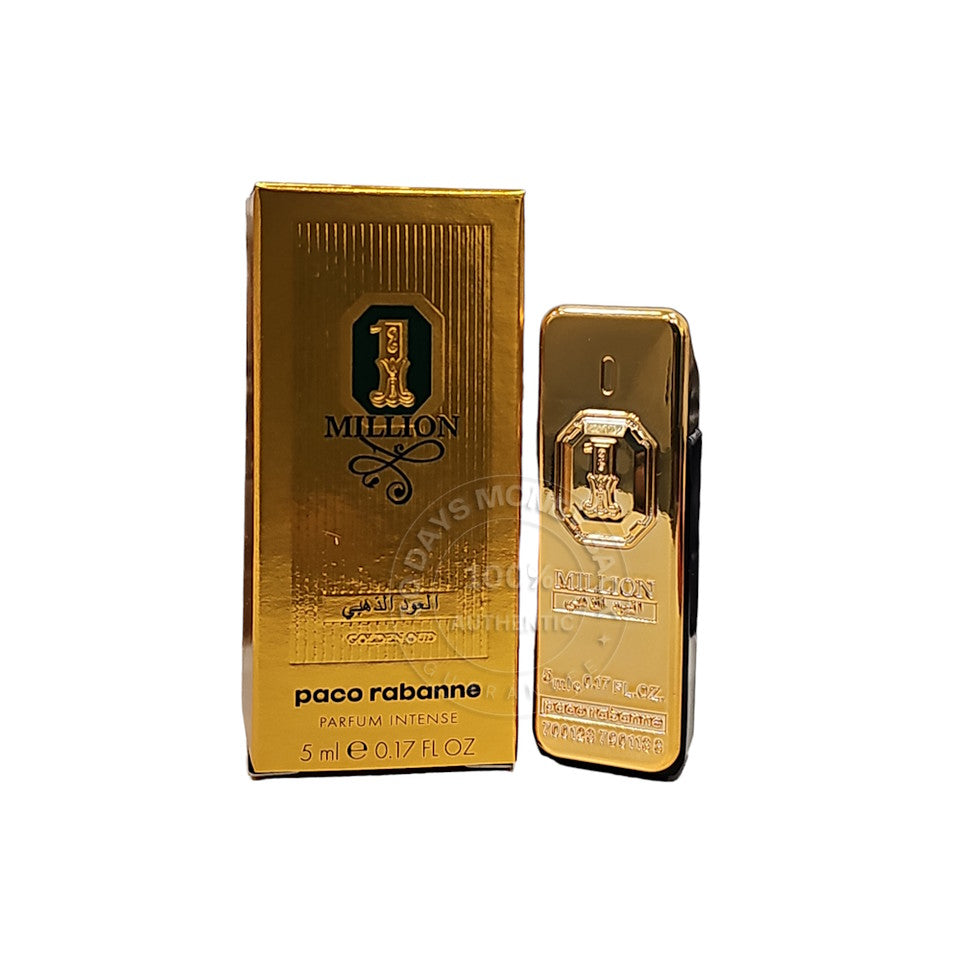 1 Million Golden Oud Parfum Intense by Paco Rabanne 0.17 oz / 5 ml Splash