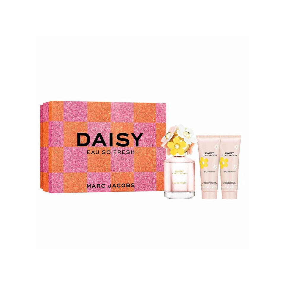 Daisy Eau So Fresh by Marc Jacobs for Women - 3 Pc Gift Set 2.5oz EDT Spray, 2.5oz Radiant Body Lotion, 2.5oz Bubbly Shower Gel