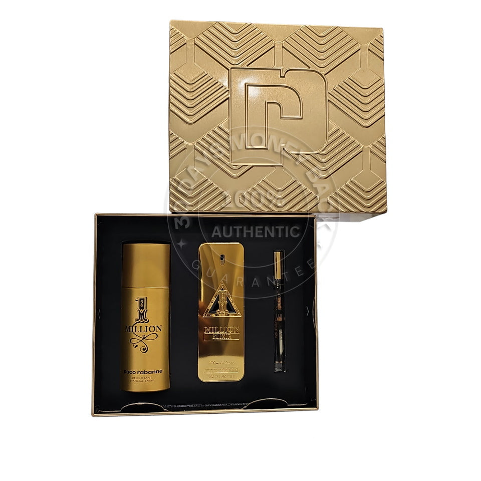 Paco Rabanne 1 Million Elixir Parfum Intense 3 Pc Men's Gift Set