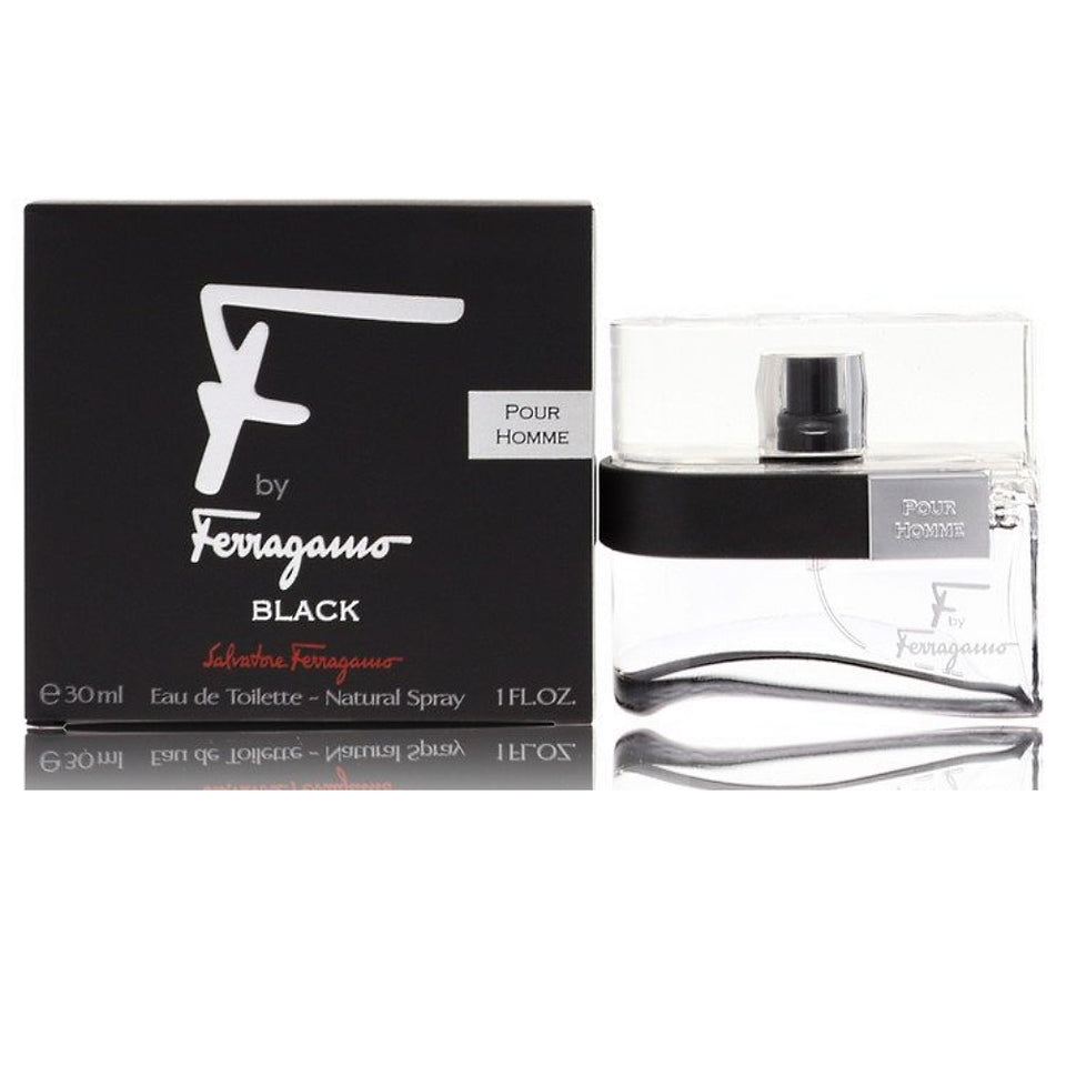 Salvatore Ferragamo F Black Pour Homme 1.0 oz / 30 ml EDT Spray - Not Sealed