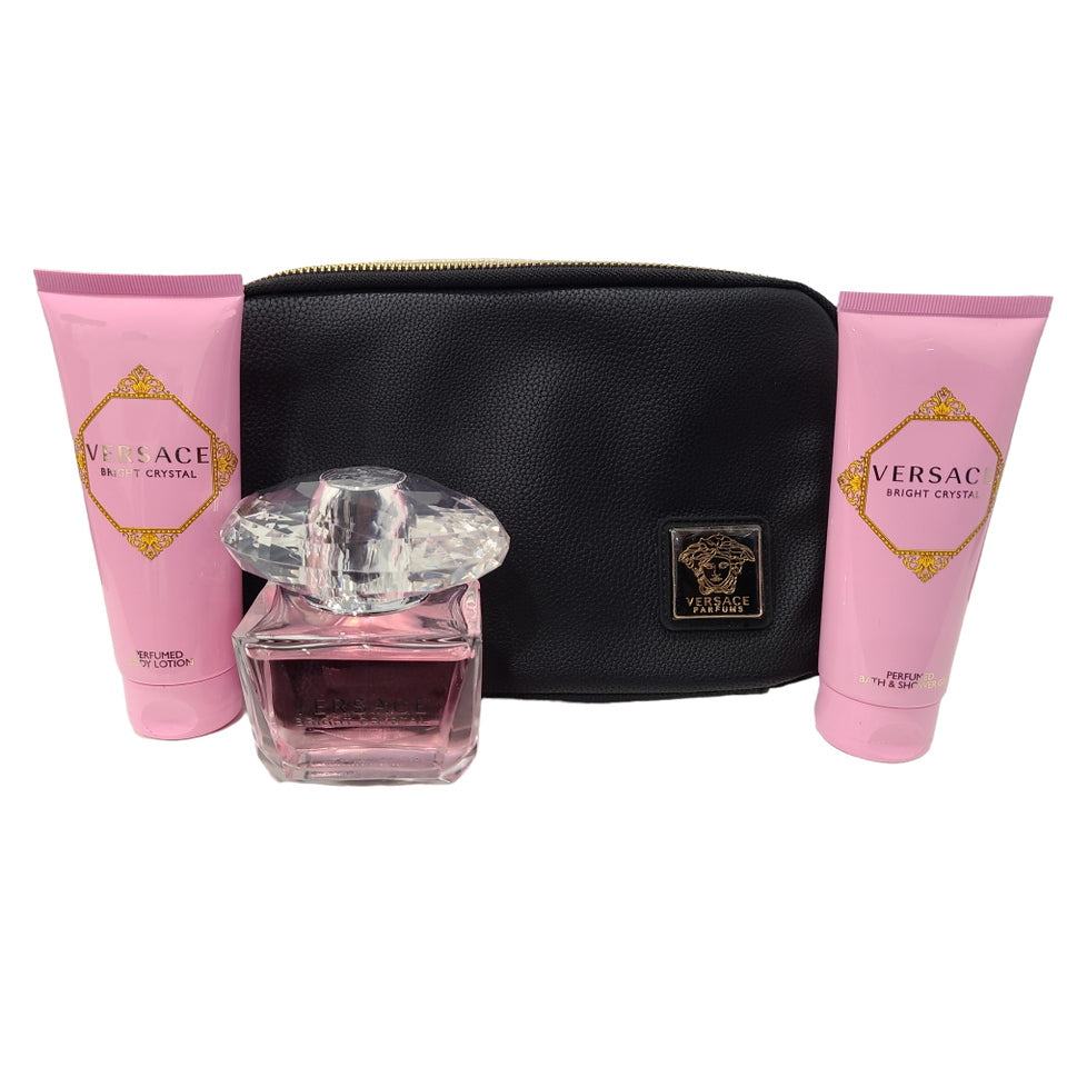 Versace Bright Crystal 4PCS Eau de Toilette Gift Set For Women-WITHOUT BOX