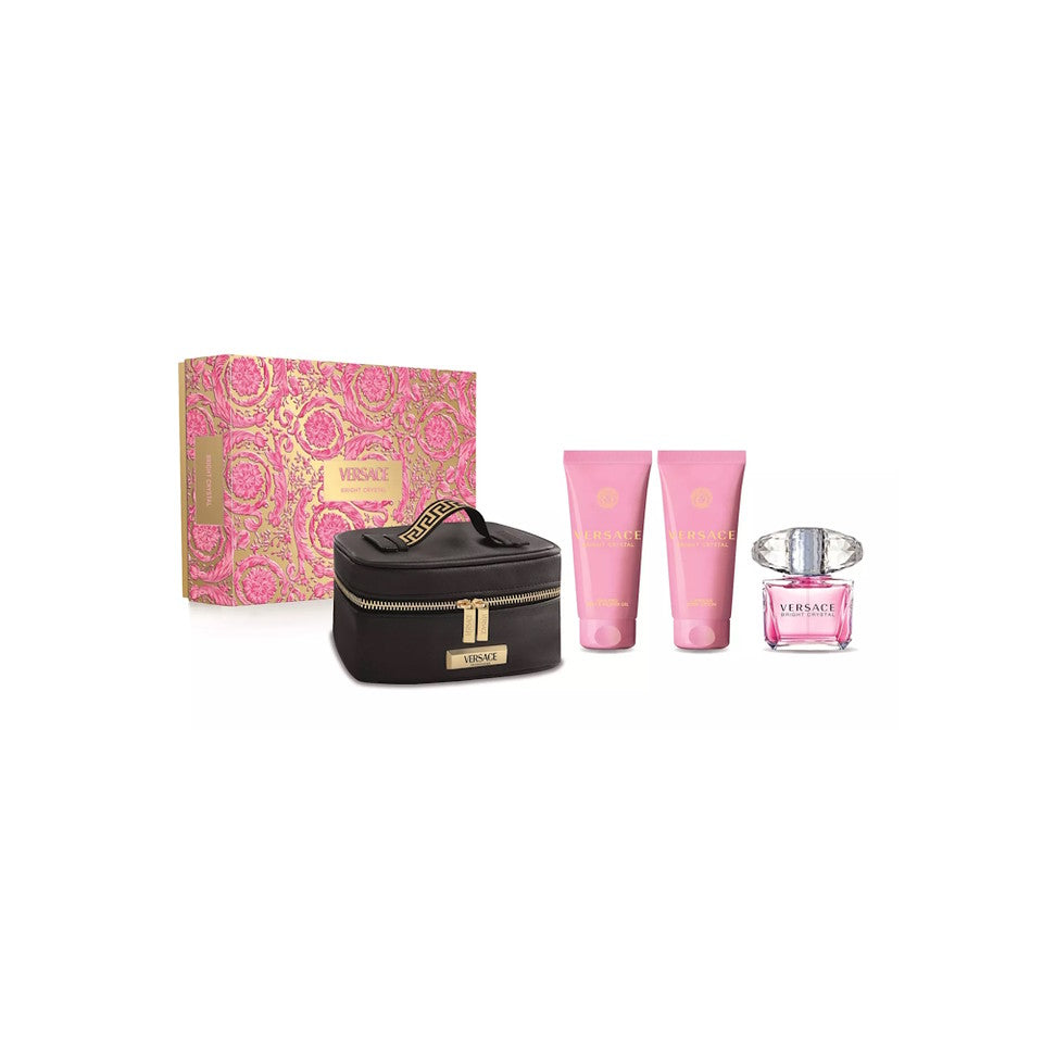 Versace Bright Crystal 4PCS Eau de Toilette Gift Set For Women (NEW)