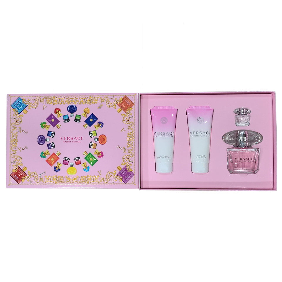 Versace Bright Crystal Eau de Toilette 4PCS Gift Set For Women