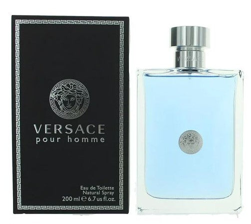 Versace Pour Homme Eau De Toilette 6.7 oz / 200 ml Spray For Men (Damaged Box)