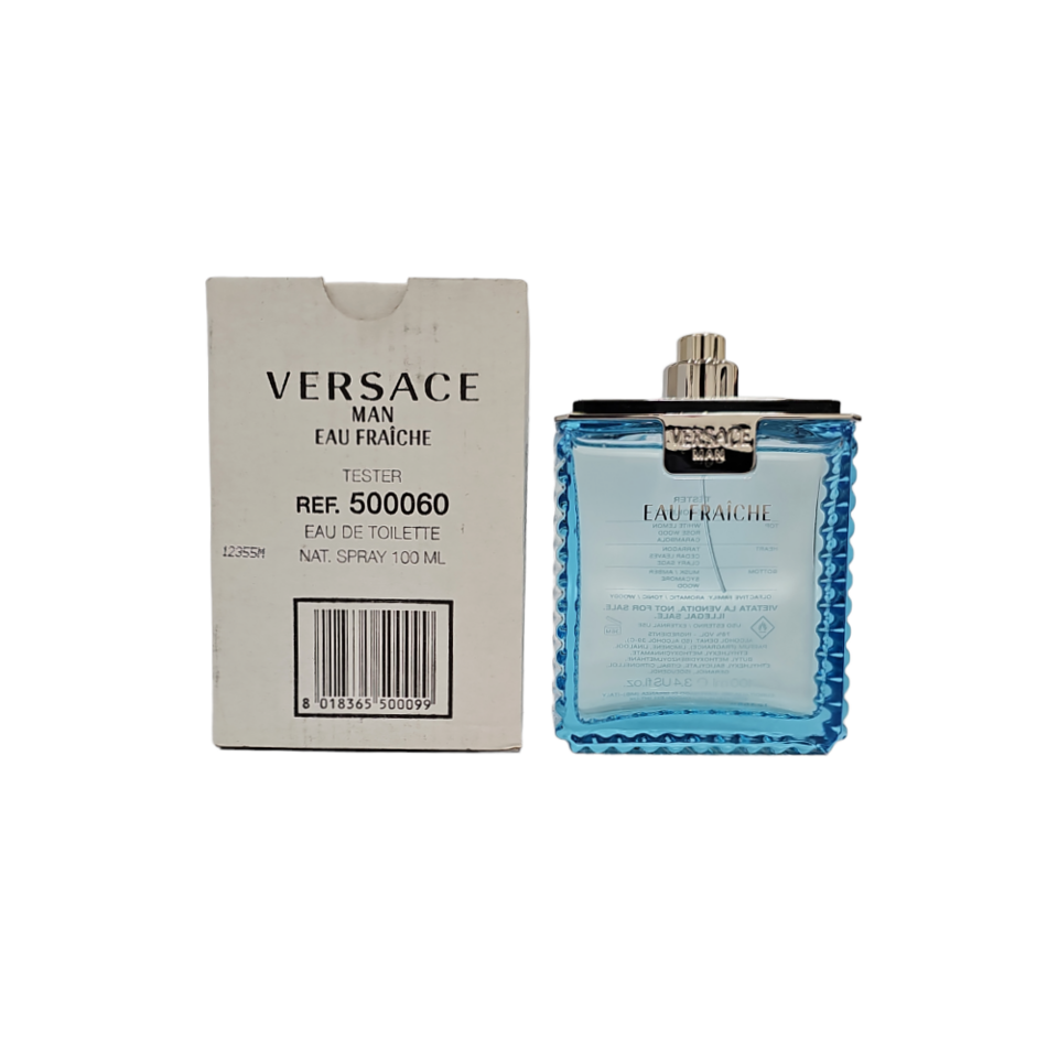 Versace Man Eau Fraiche Eau De Toilette 3.4 oz Spray For Men - (NO CAP)