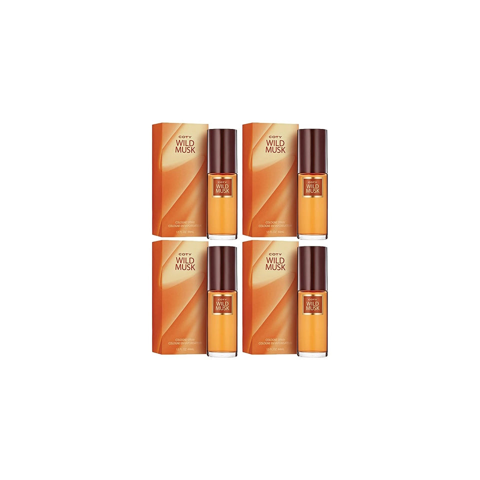 Pack of (4) Coty Wild Musk By Coty For Women. Cologne Spray 1.5-Ounces