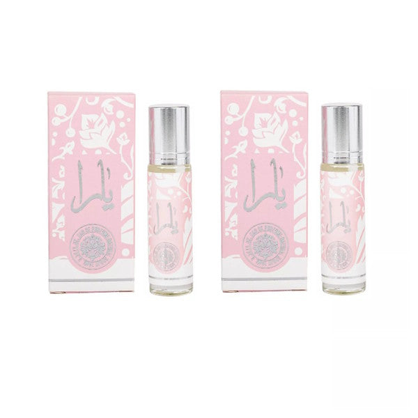 Lattafa Yara Roll On Parfum Oil 0.34 oz / 10 ml For Women (Pack of 2)
