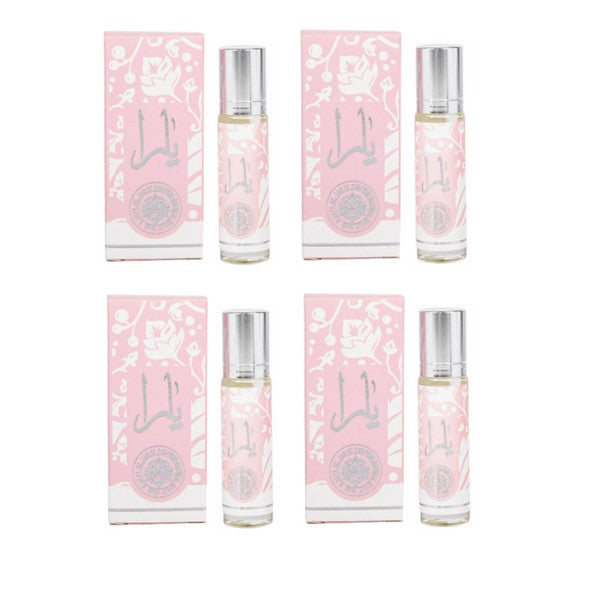 Lattafa Yara Roll On Parfum Oil 0.34 oz / 10 ml For Women (Pack of 4)