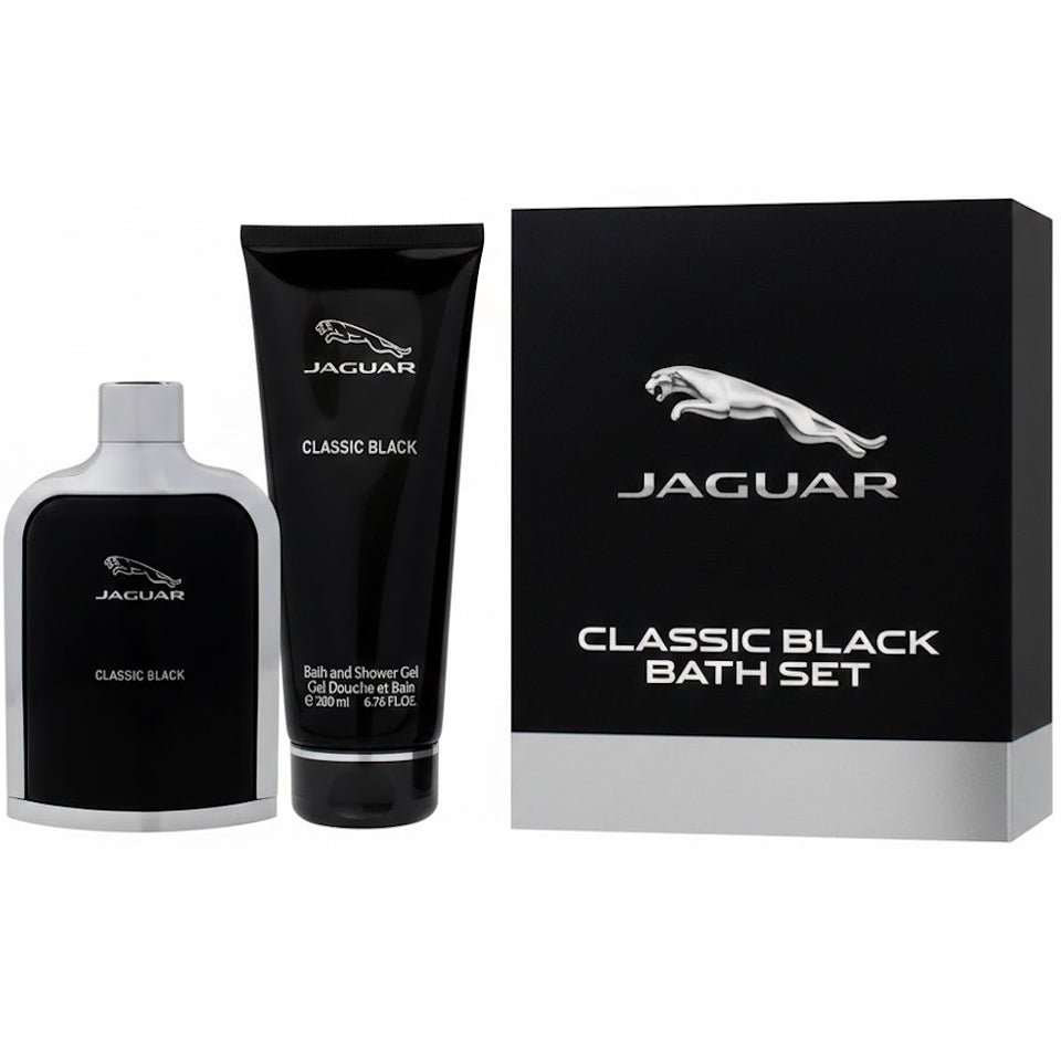 CLASSIC BLACK by Jaguar 2PC Gift Set for Men (3.4 oz EDT Spray + 6.7 oz SG)