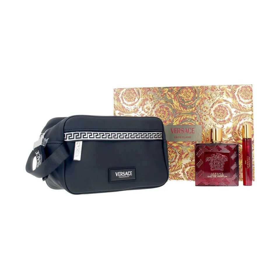 Versace Eros Flame Eau de Parfum 3 Pc Gift Set For Men
