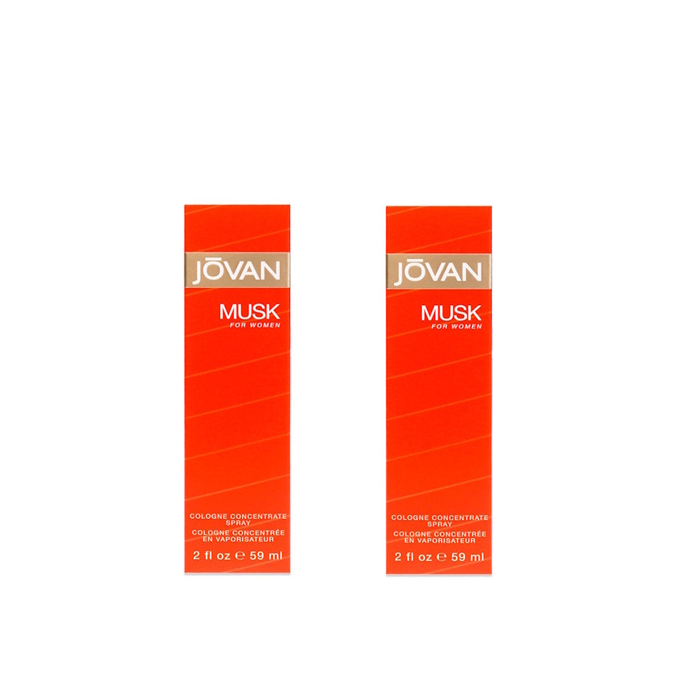 Jovan Musk For Women 2 oz / 59 ml Cologne Spray (Set of 2)