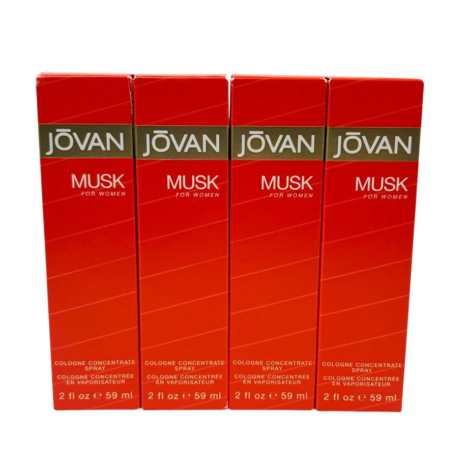 Jovan Musk For Women 2 oz / 59 ml Cologne Spray (Set of 4)