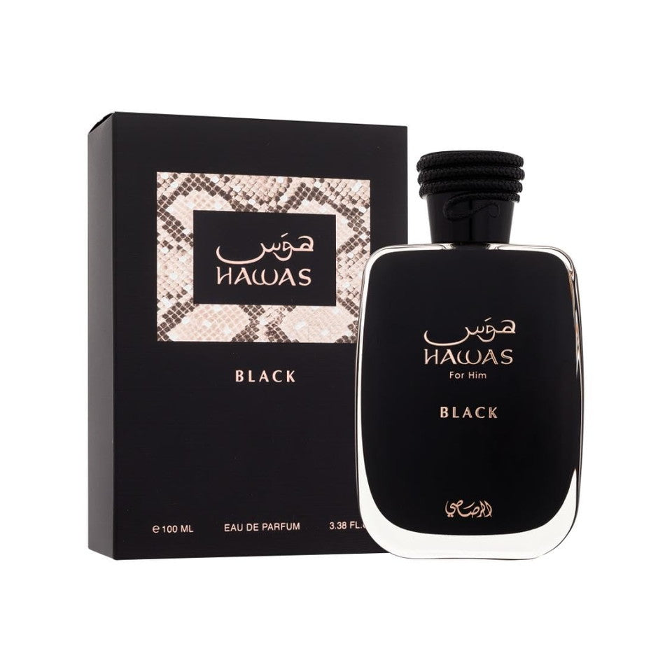 Rasasi Hawas Black For Him Eau De Parfum 3.3 oz / 100 ml Spray
