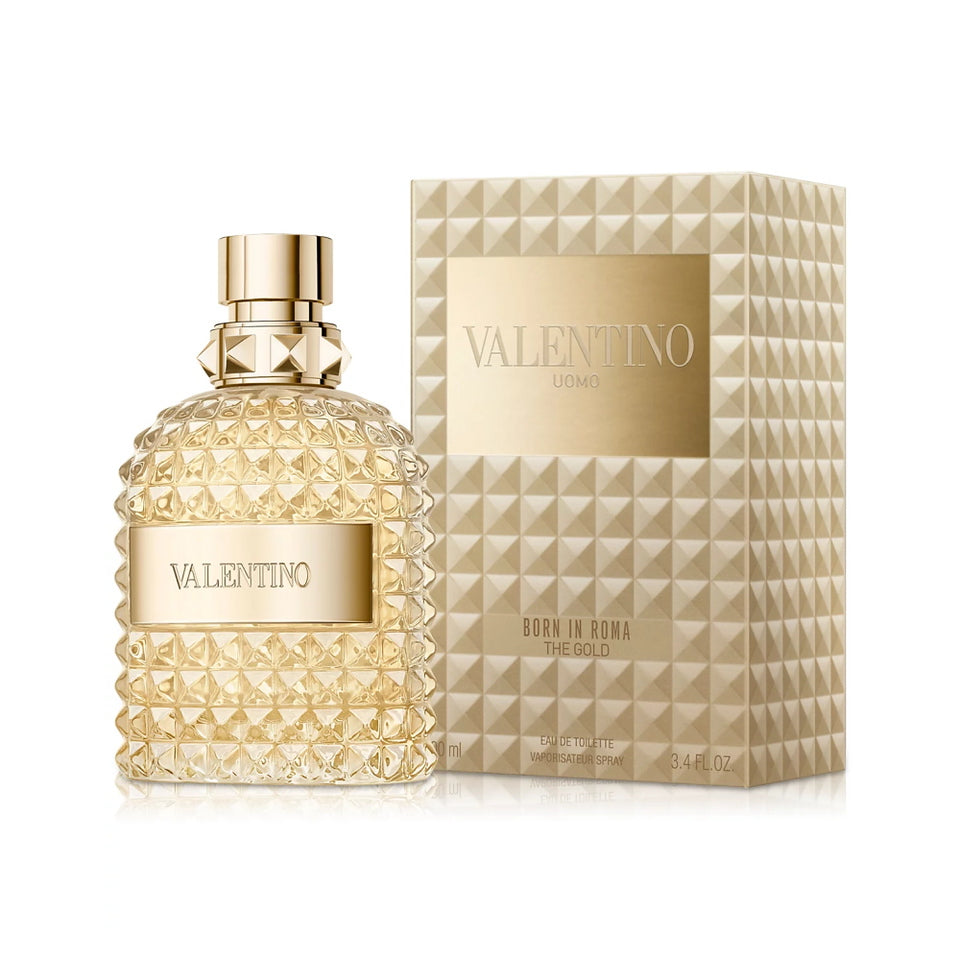 Valentino Uomo Born In Roma The Gold EDT 3.4 oz / 100 ml Spray For Men