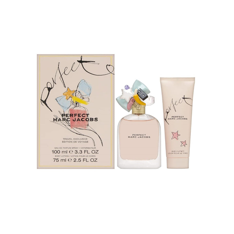 Marc Jacobs Perfect Women 3.3 oz EDP Spray & Body Lotion 2.5 oz
