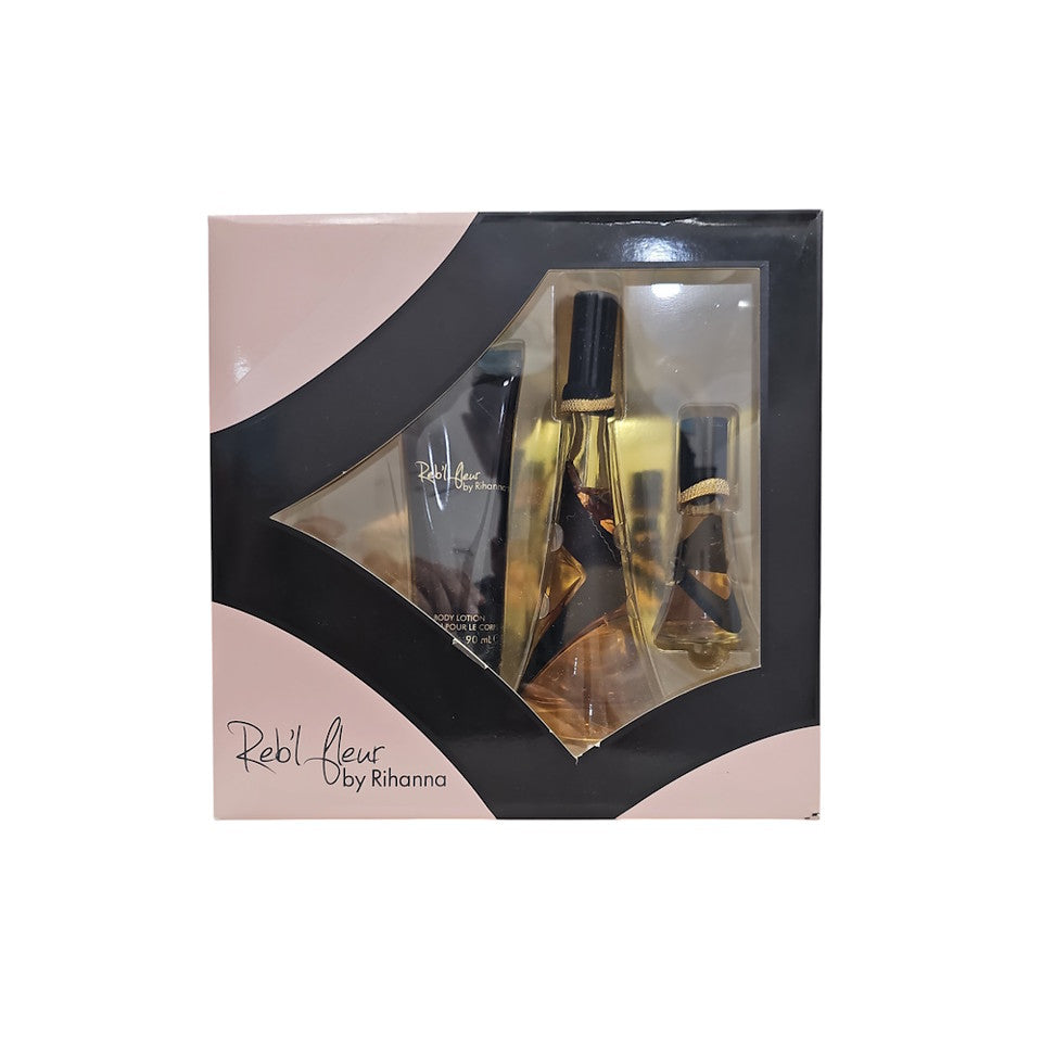 Rihanna Reb'l Fleur Eau De Parfum 3 Pcs Gift Set For Women