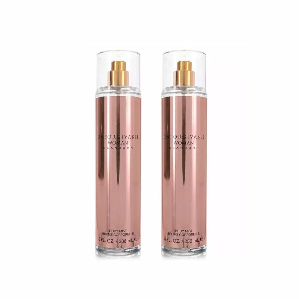Sean John Unforgivable Body Mist 8.0 oz / 236 ml For Women (Pack of 2)