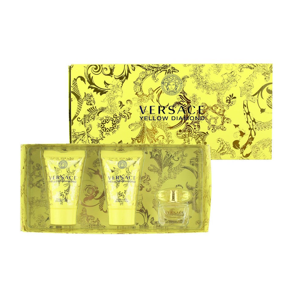 Versace Yellow Diamond Eau de Toilette 3-Piece Miniature Gift Set for Women