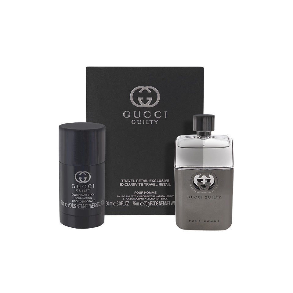 Gucci Guilty Pour Homme 2pc Gift Set 3.3 oz EDT + Deodorant Stick for Men