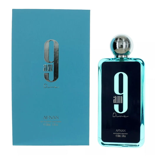 AFNAN 9AM DİVE EAU DE PARFUM SPRAY UNİSEX 3.4 Oz / 100 ml BRAND NEW ITEM!!!