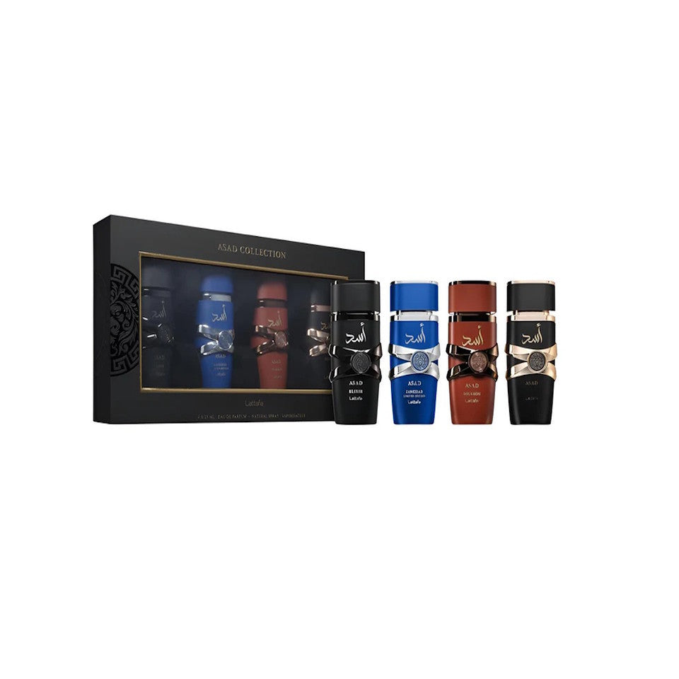 ASAD  Eau De Parfum  4 PC 25 ml  Gift Set Collection Spray for Men by Lattafa