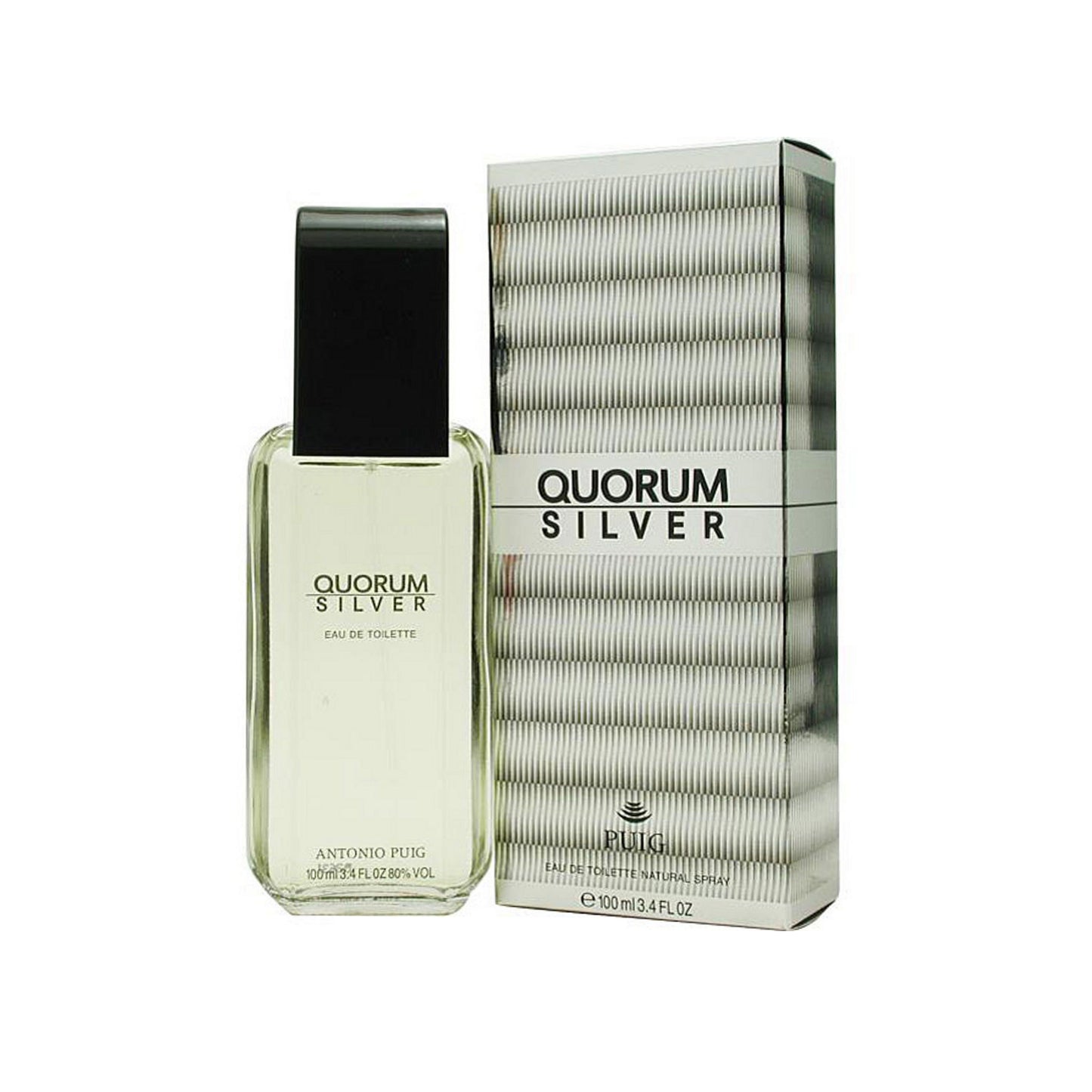 Antonio Puig Quorum Silver 3.4 oz / 100 ml Eau de Toilette Men