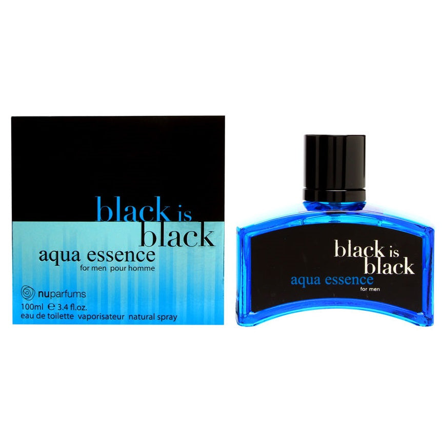 Nuparfums Black Is Black Aqua Essence For Men 3.4 oz EDT Sealed