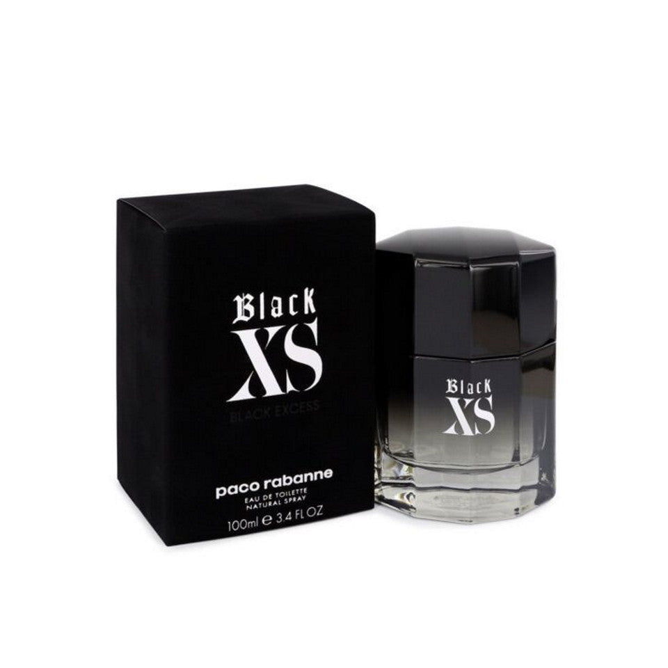 Black XS by Paco Rabanne Eau De Toilette Spray (2018 Packaging) 3.4 oz For Men