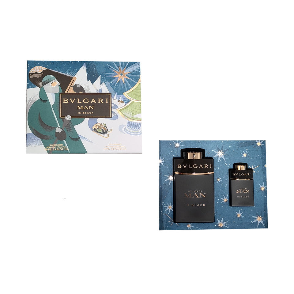 Bvlgari Man In Black by Bvlgari, 2 Piece Gift Set for Men