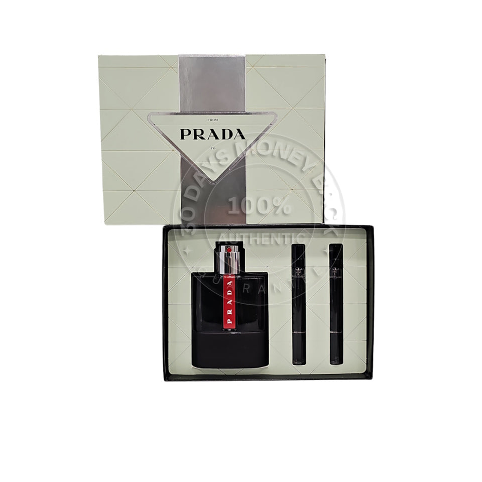 Prada Luna Rossa Carbon 3 Piece Gift Set for Men