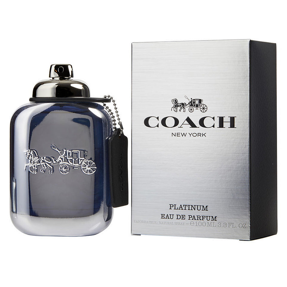 Coach Platinum Eau De Parfum Spray, Cologne for Men, 3.3 oz
