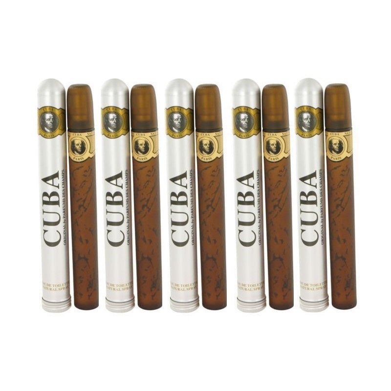Cuba Gold By New Brands Eau De Toilette 1.17 oz / 35 ml Unbox (SET OF 5)
