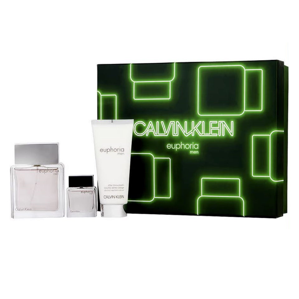Calvin Klein Euphoria Eau de Toilette 3PCS Gift Set For Men