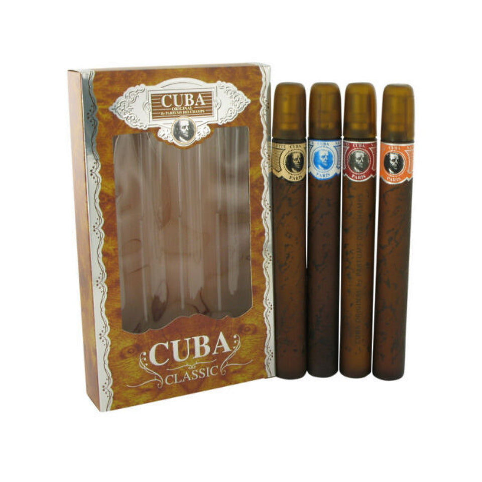 Cuba Classic for Men by Champs 4 x 1.17 oz / 35 ml EDT Set