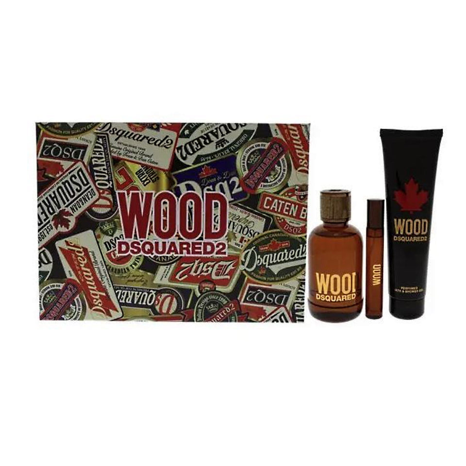 DSquared2 Wood Eau de Toilette 3PCS Gift Set For Men