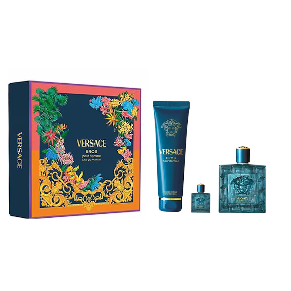 Versace Eros Pour Homme  Eau De Parfum  3 PC Giftset